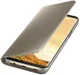 Samsung Galaxy S8 Plus Clear View Flip Case met Standaard Goud afbeelding 4