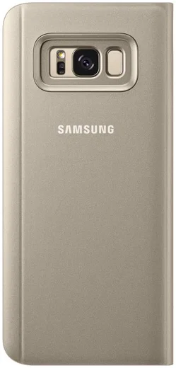 Samsung Galaxy S8 Plus Clear View Flip Case met Standaard Goud afbeelding 5