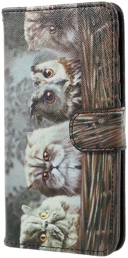 Samsung Galaxy A5 (2017) Portemonnee Print Hoesje Kat en Uil afbeelding 5