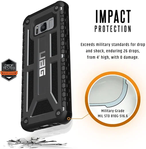 Urban Armor Gear Monarch Hoesje Samsung Galaxy S8 Graphite afbeelding 5