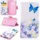 Huawei P10 Lite Portemonnee Hoesje Blauwe Vlinders afbeelding 5