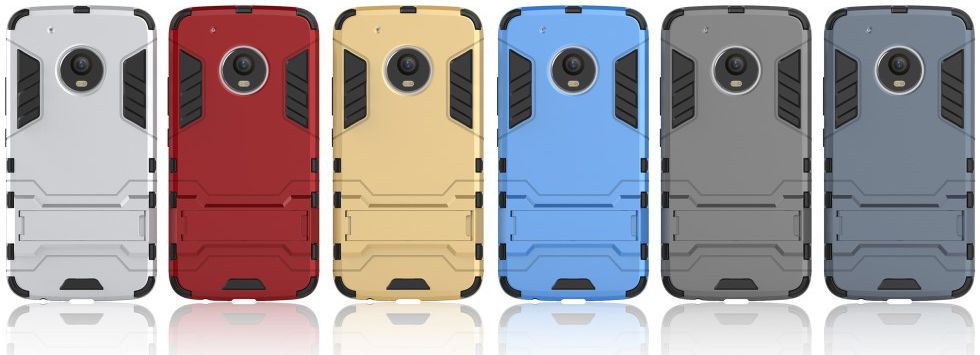 Motorola Moto G5 Plus Hybride Kickstand Grijs afbeelding 3