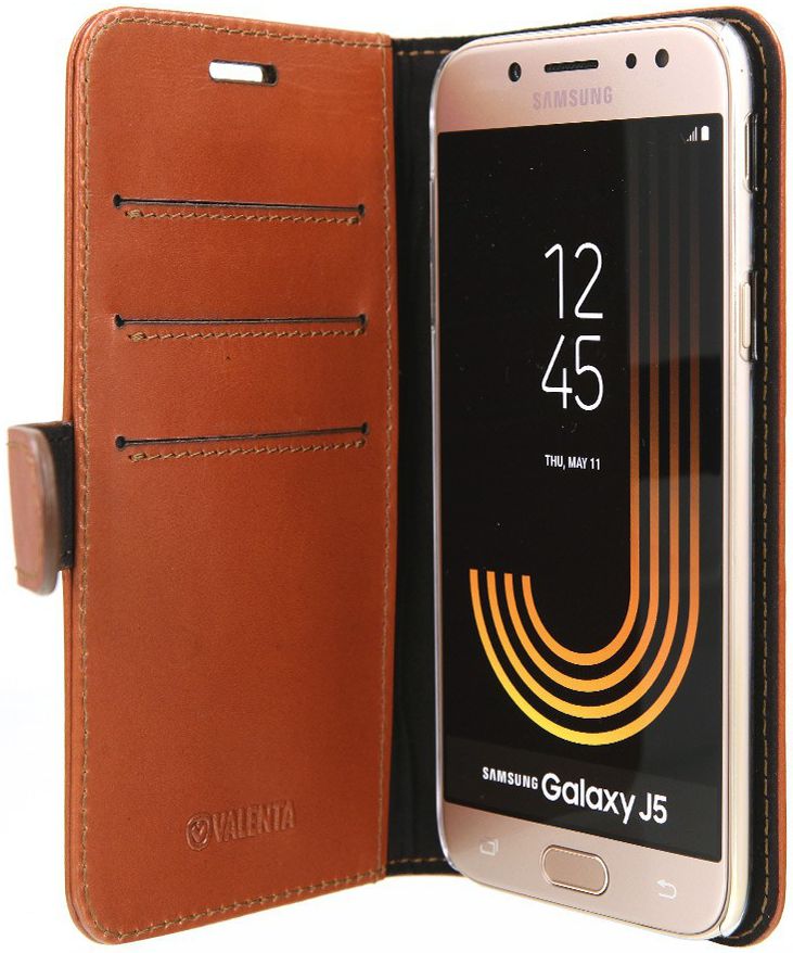 Valenta Luxe Samsung Galaxy J5 2017 Hoesje Leer Bookcase Bruin afbeelding 6