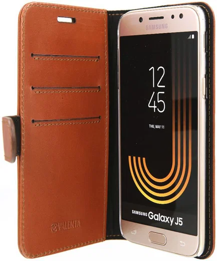 Valenta Luxe Samsung Galaxy J5 2017 Hoesje Leer Bookcase Bruin afbeelding 6