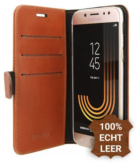 Valenta Luxe Samsung Galaxy J5 2017 Hoesje Leer Bookcase Bruin afbeelding 1