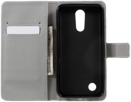LG K10 (2017) Portemonnee Hoesje Blue Butterflies afbeelding 4