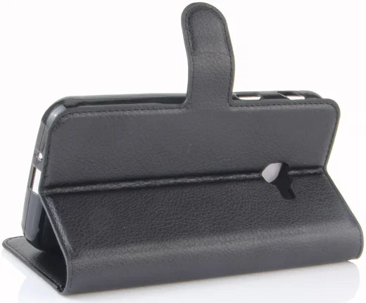 Samsung Galaxy Xcover 4/4s Lychee Portemonnee Hoesje Zwart afbeelding 4