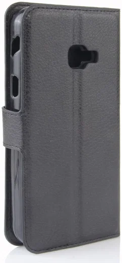 Samsung Galaxy Xcover 4/4s Lychee Portemonnee Hoesje Zwart afbeelding 3