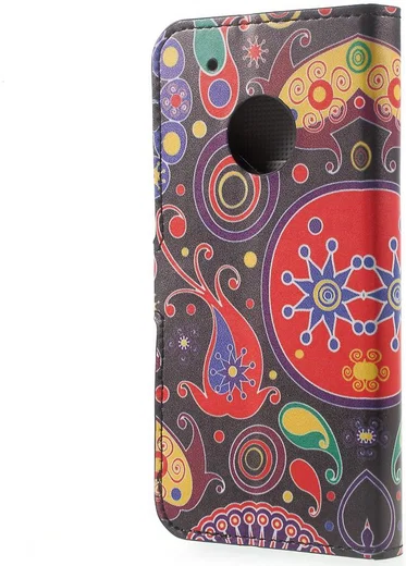 Motorola Moto G5 Plus Portemonnee Hoesje Paisley afbeelding 5