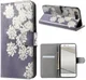 Huawei P10 Portemonnee Print Hoesje White Flowers afbeelding 4