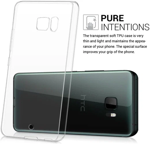 HTC U Ultra Hoesje Dun TPU Transparant afbeelding 6