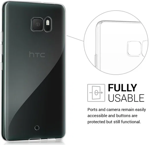 HTC U Ultra Hoesje Dun TPU Transparant afbeelding 7