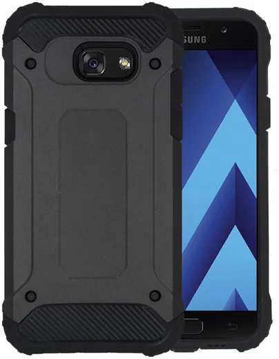 Samsung Galaxy A3 (2017) Hybrid Hoesje Zwart afbeelding 1