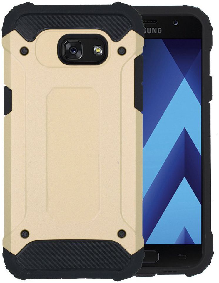 Samsung Galaxy A3 (2017) Hybrid Hoesje Goud afbeelding 1