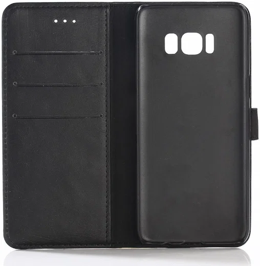 Samsung Galaxy S8 Portemonnee Hoesje met Standaard Zwart afbeelding 5