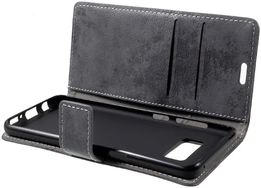 Samsung Galaxy S8 Vintage Bookcase Grijs afbeelding 8