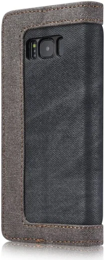 Samsung Galaxy S8 Canvas Portemonnee Hoesje Zwart afbeelding 8