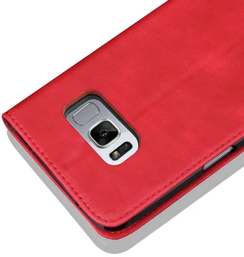 Samsung Galaxy S8 Vintage Portemonnee Hoesje Rood afbeelding 11
