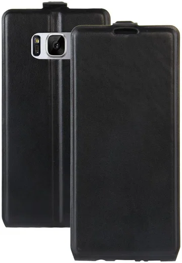 Samsung Galaxy S8 Verticaal Fliphoesje Zwart afbeelding 1