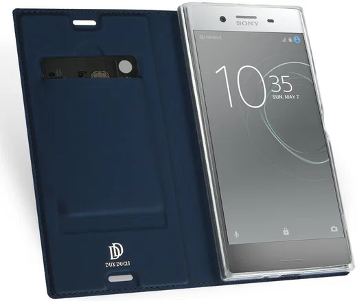 Dux Ducis Sony Xperia XZ Premium Bookcase Hoesje Blauw afbeelding 2