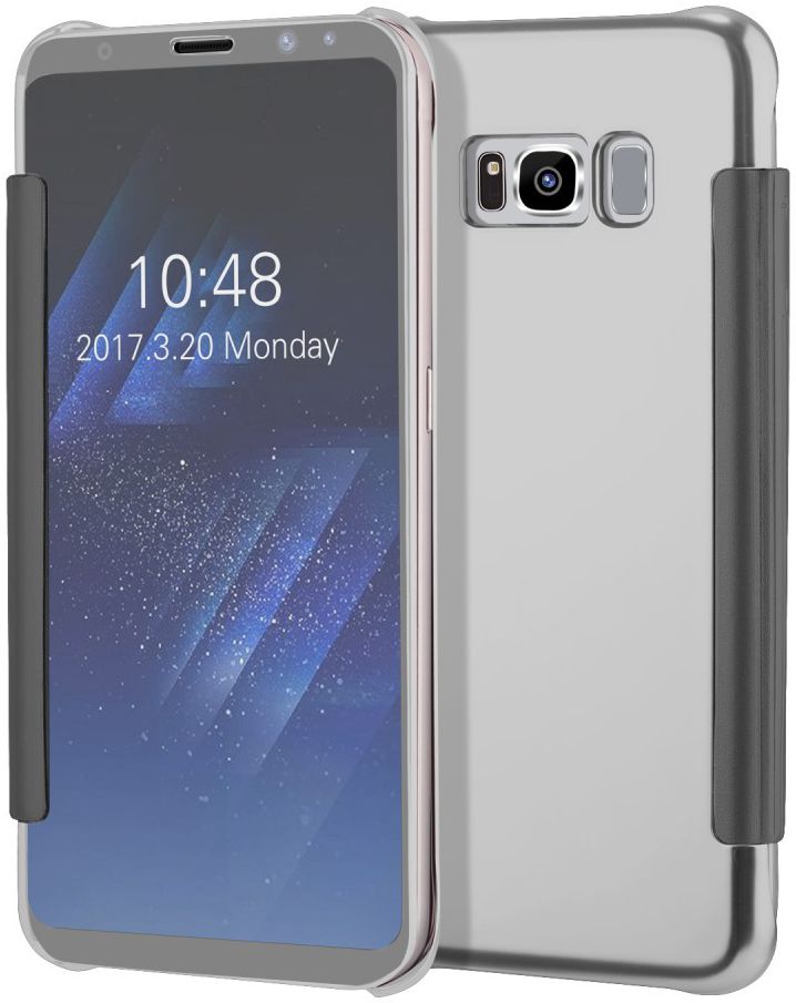 Samsung Galaxy S8 Spiegel Book Case Zilver afbeelding 1