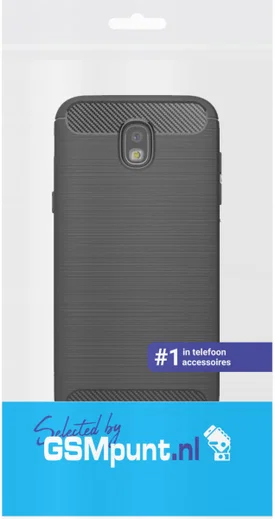 Samsung Galaxy J5 (2017) Geborsteld TPU Hoesje Zwart afbeelding 2