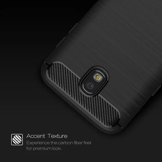 Samsung Galaxy J5 (2017) Geborsteld TPU Hoesje Zwart afbeelding 7