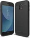 Samsung Galaxy J3 2017 Geborsteld TPU Hoesje Zwart afbeelding 1