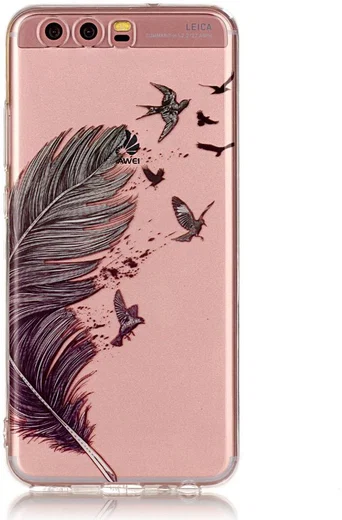 Hauwei P10 TPU Back Cover Feathers afbeelding 2