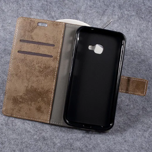 Vintage Bookcase voor uw Samsung Galaxy Xcover 4/4s Bruin afbeelding 2