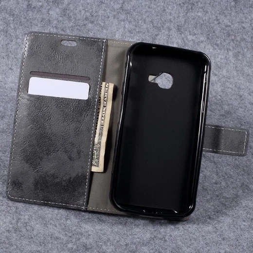 Vintage Bookcase voor uw Samsung Galaxy Xcover 4/4s Grijs afbeelding 2