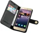 Huawei P8 Lite (2017) Echt Leren Portemonnee Hoesje Zwart afbeelding 2