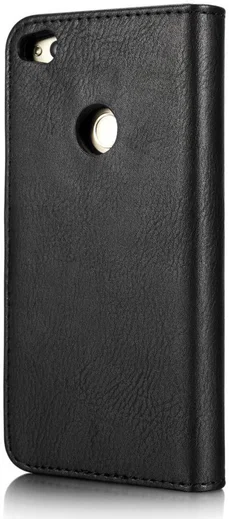 Huawei P8 Lite (2017) Echt Leren Portemonnee Hoesje Zwart afbeelding 8