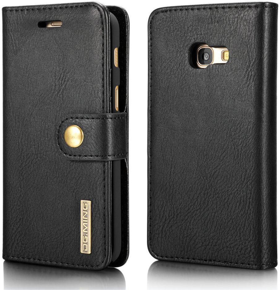 Samsung Galaxy A3 (2017) Echt Leren Portemonnee Hoesje Zwart afbeelding 14