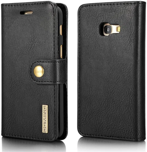 Samsung Galaxy A3 (2017) Echt Leren Portemonnee Hoesje Zwart afbeelding 14