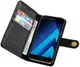 Samsung Galaxy A3 (2017) Echt Leren Portemonnee Hoesje Zwart afbeelding 1