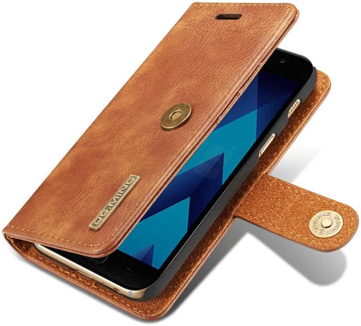 Samsung Galaxy A3 (2017) Echt Leren Portemonnee Hoesje Bruin afbeelding 8
