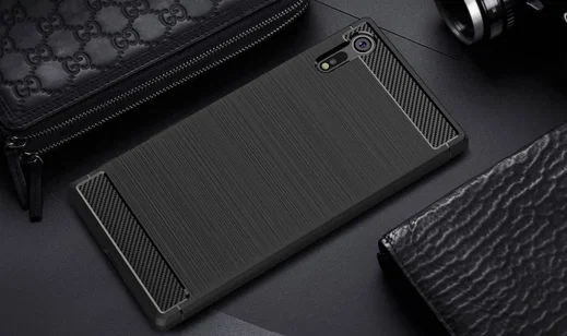 Sony Xperia XZ Geborsteld TPU Hoesje Zwart afbeelding 5