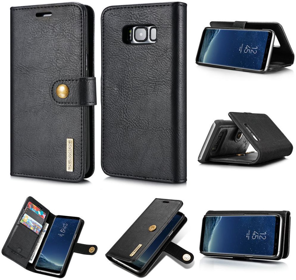 Samsung Galaxy S8 Echt Leren Portemonnee Hoesje Zwart afbeelding 8