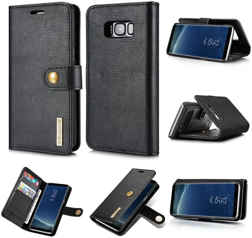 Samsung Galaxy S8 Echt Leren Portemonnee Hoesje Zwart afbeelding 8