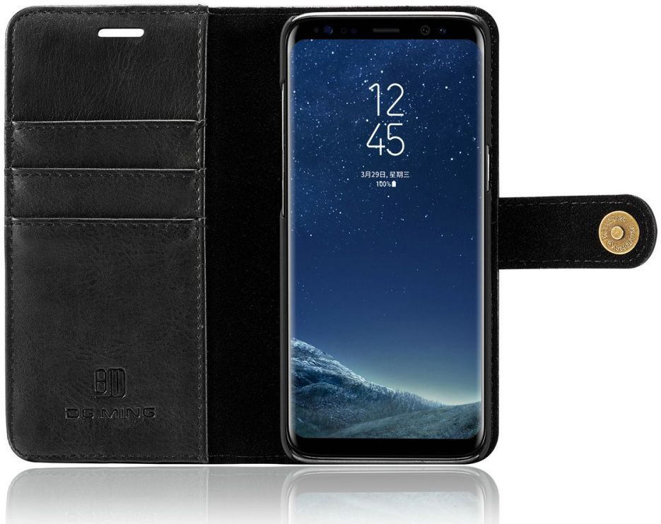 Samsung Galaxy S8 Echt Leren Portemonnee Hoesje Zwart afbeelding 7