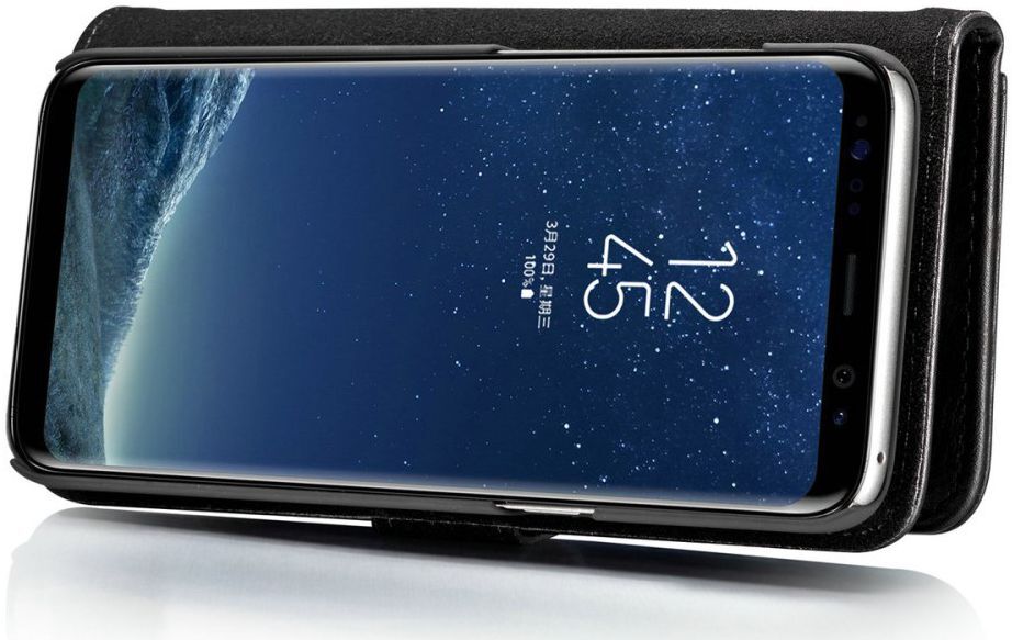 Samsung Galaxy S8 Echt Leren Portemonnee Hoesje Zwart afbeelding 10