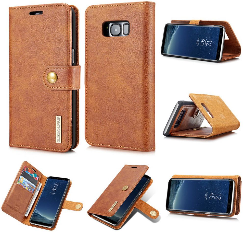 Samsung Galaxy S8 Echt Leren Portemonnee Hoesje Bruin afbeelding 8