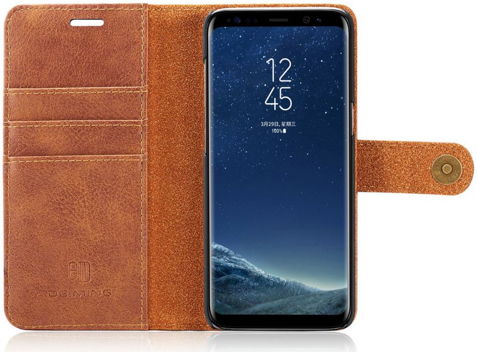 Samsung Galaxy S8 Echt Leren Portemonnee Hoesje Bruin afbeelding 7