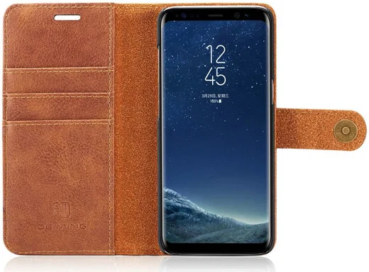 Samsung Galaxy S8 Echt Leren Portemonnee Hoesje Bruin afbeelding 7