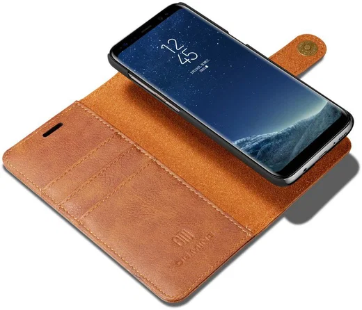Samsung Galaxy S8 Echt Leren Portemonnee Hoesje Bruin afbeelding 2