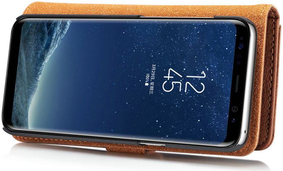Samsung Galaxy S8 Echt Leren Portemonnee Hoesje Bruin afbeelding 10