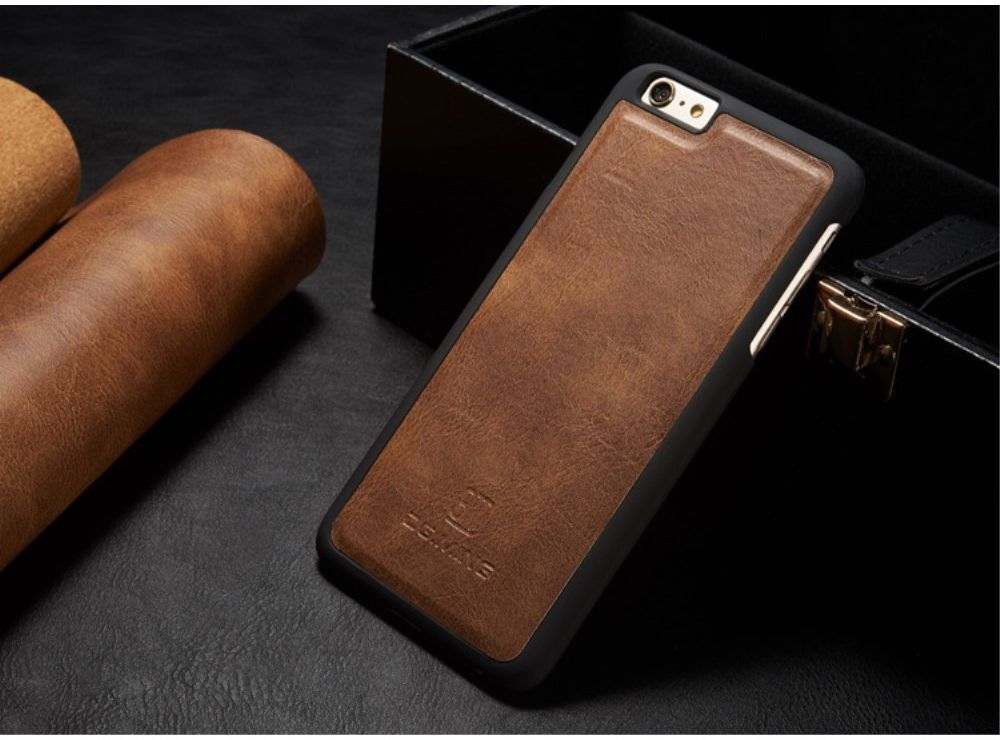 Apple iPhone 6/6S Echt Leren Portemonnee Hoesje Bruin afbeelding 12