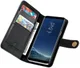 Samsung Galaxy S8 Plus Echt Leren Portemonnee Hoesje Zwart afbeelding 1