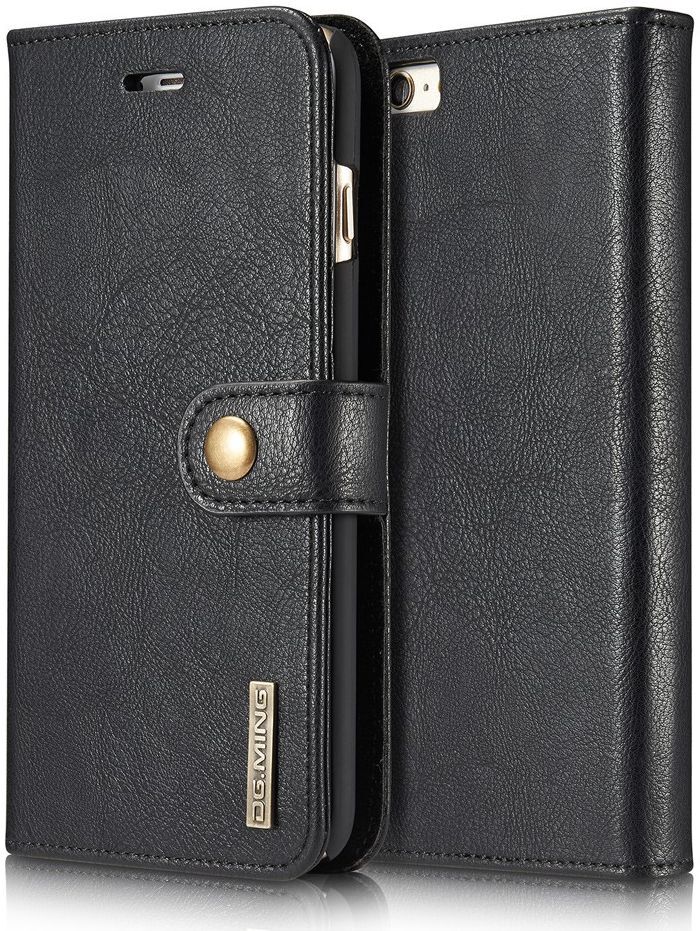Apple iPhone 6/6S Echt Leren Portemonnee Hoesje Zwart afbeelding 4